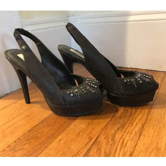 Size 7 Simply Vera Slingback Peep Toe Heels - Picture 2 of 5